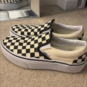 platform checkered vans women’s size 6.5